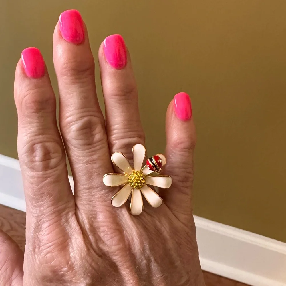 Kate Spade Daisy Ladybug Ring‎ Size 6 NEW
